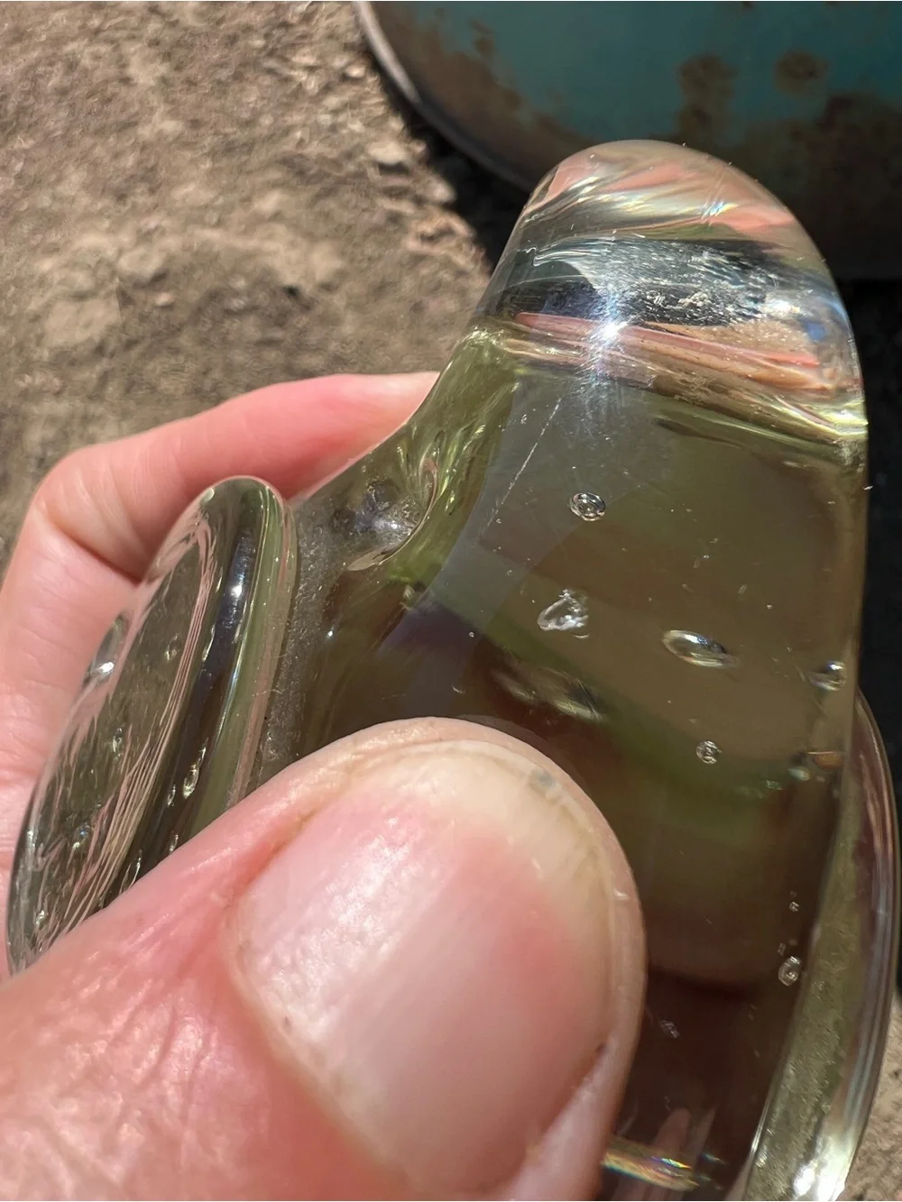 Elephant Hand-Blown Glass paperweight Clear